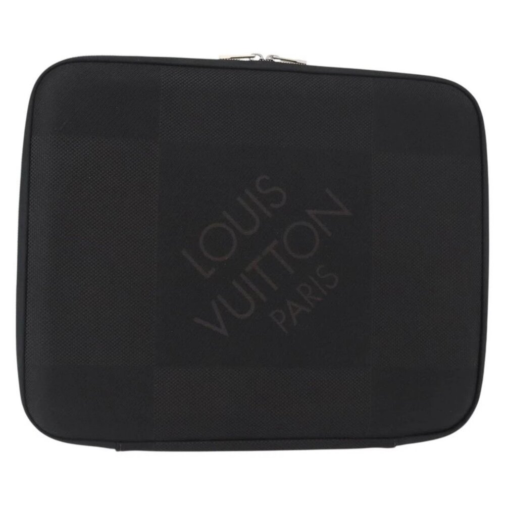 LOUIS VUITTON Damier Geant Computer Sleeve MM PC Case Noir